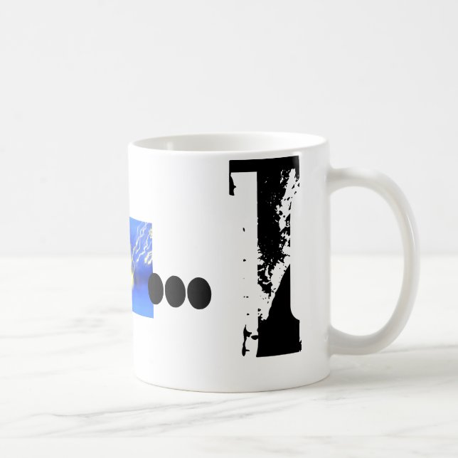 I Monogram Typografy Cool Grunge Tasse (Rechts)
