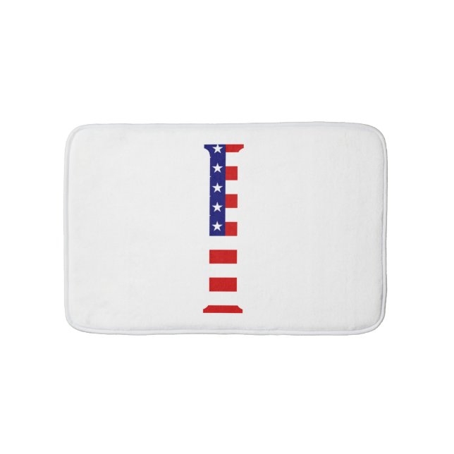 I Monogram überlagert sich auf der Flagge der USA Badematte (Vorderseite)