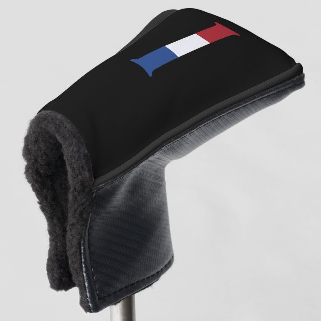 I Monogram überlagert sich auf der NLD-Flagge auf  Golf Headcover (3/4 Vorderseite)