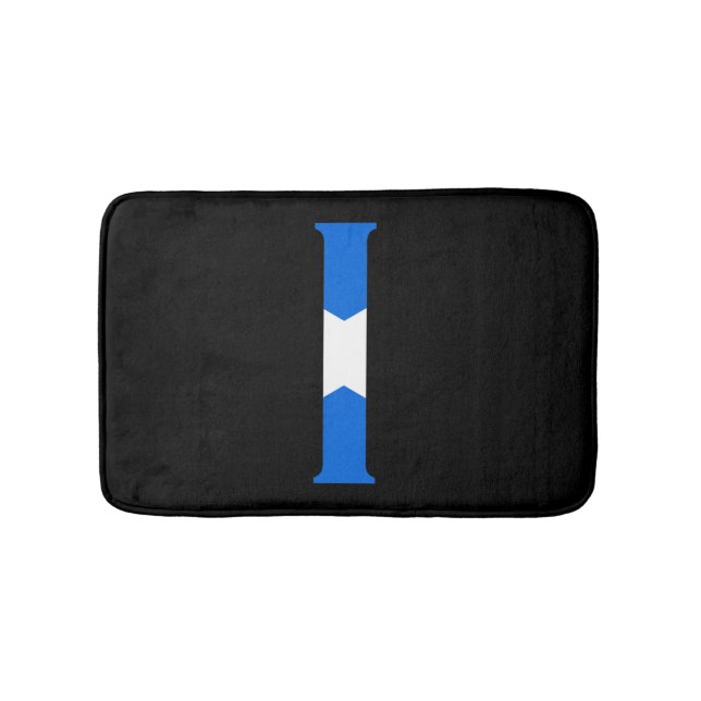 I Monogram überlagert sich auf schottischer Flagge Badematte (Vorderseite)