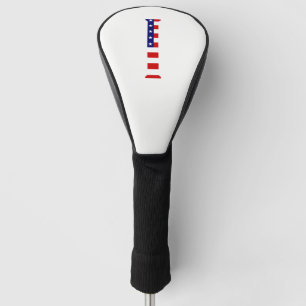 I Monogram überlagert sich auf US-Flaggendokumenta Golf Headcover