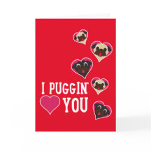 I Mops-Karte Puggin Liebesie Valentines Tages
