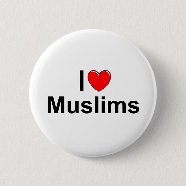 I Moslems der Liebe-(Herz) Button (Vorderseite)