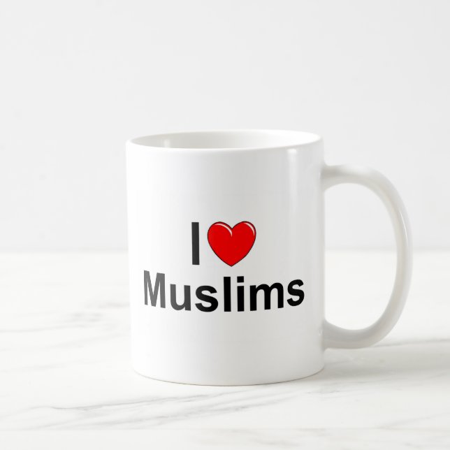 I Moslems der Liebe-(Herz) Kaffeetasse (Rechts)