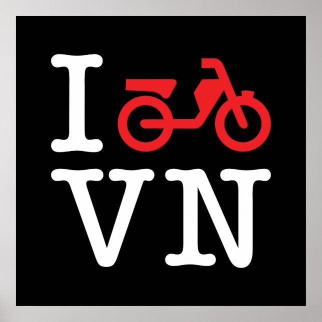 I Motorrad Vietnam Poster (Vorne)