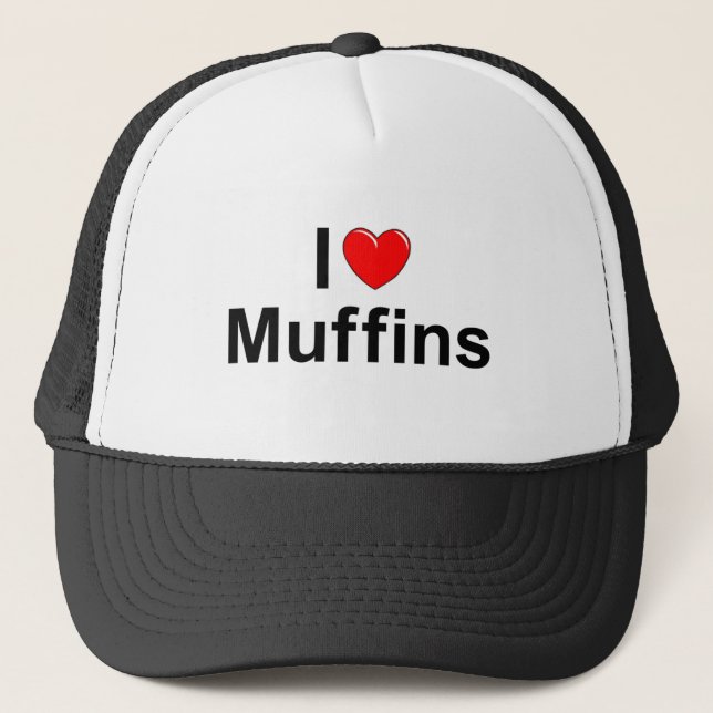 I Muffins der Liebe-(Herz) Truckerkappe (Vorderseite)