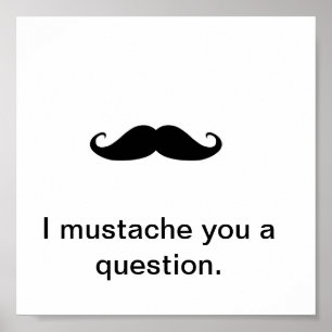 I Mustache You a Question Poster