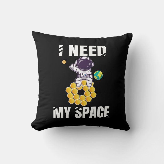 I Need My Space – Simpático astronauta espacial Kissen (Vorderseite)