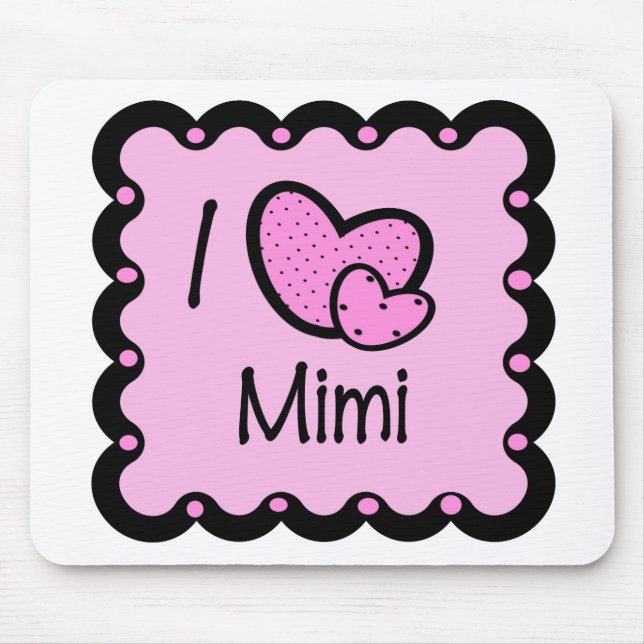 I niedlicher T - Shirt der Liebe-Mimi Mousepad (Vorne)