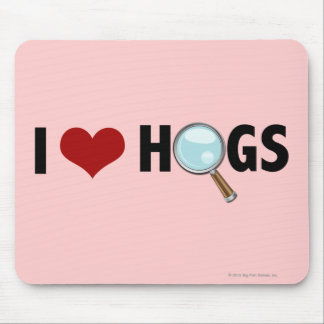 I nimmt Liebe Rot/Schwarzes in Beschlag Mousepad