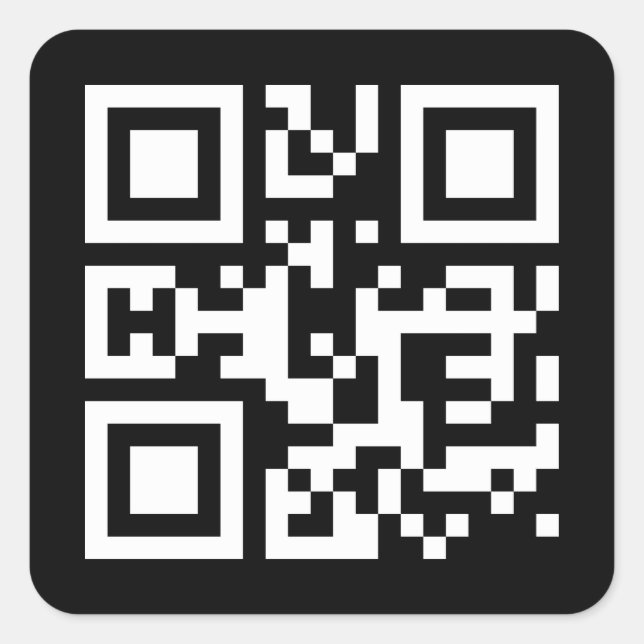 I ❤ NY — QR-Code invertiert Quadratischer Aufkleber (Vorderseite)