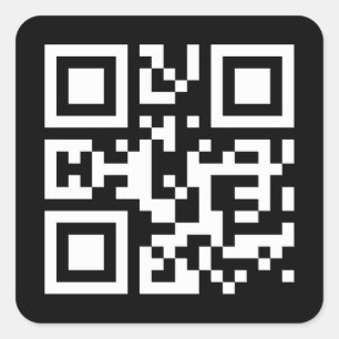 I ❤ NY — QR-Code invertiert Quadratischer Aufkleber