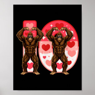 I-o Paare passend Lustiger Bigfoot im Mittleren We Poster