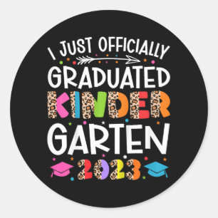 I Offizieller Kindergarten Abschluss 202 Runder Aufkleber