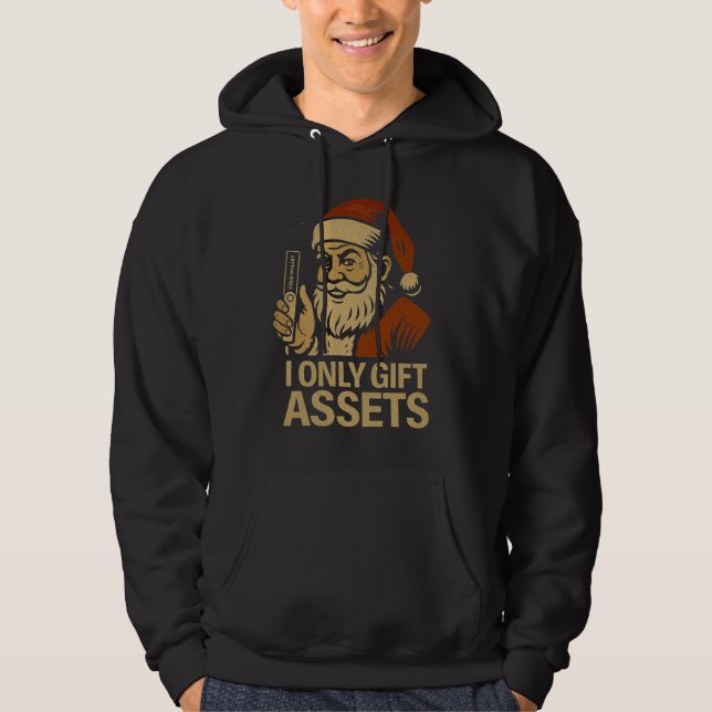 I Only Gift Assets™ Crypto Blockchain Santa Claus Hoodie (Vorderseite)