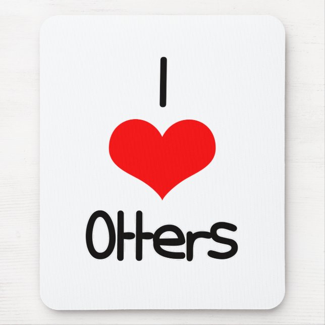 I Otter des Herz-(Liebe) Mousepad (Vorne)