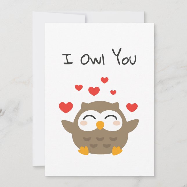 I Owl You Illustration (Vorderseite)