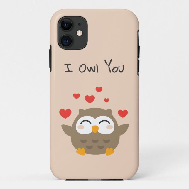 I Owl You Illustration Case-Mate iPhone Hülle (Rückseite)
