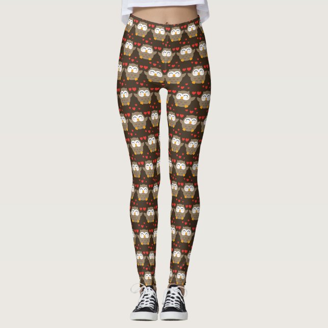 I Owl You Illustration Leggings (Vorderseite)
