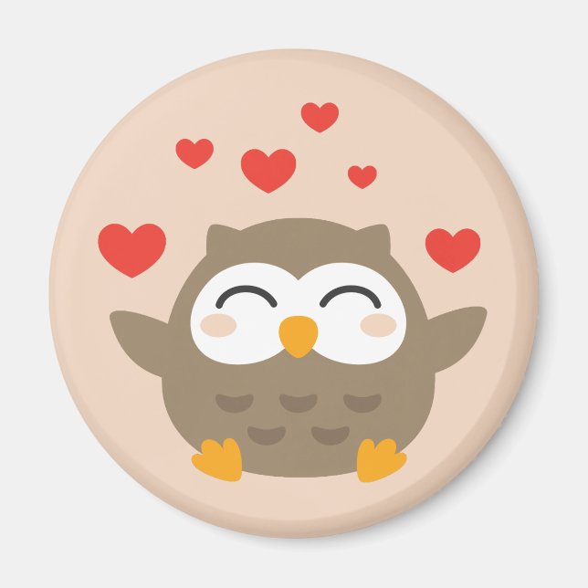 I Owl You Illustration Magnet (Vorne)