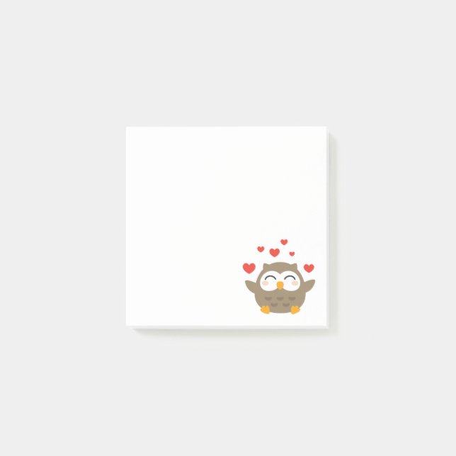 I Owl You Illustration Post-it Klebezettel (Vorderseite)