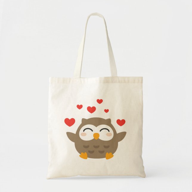 I Owl You Illustration Tragetasche (Vorne)