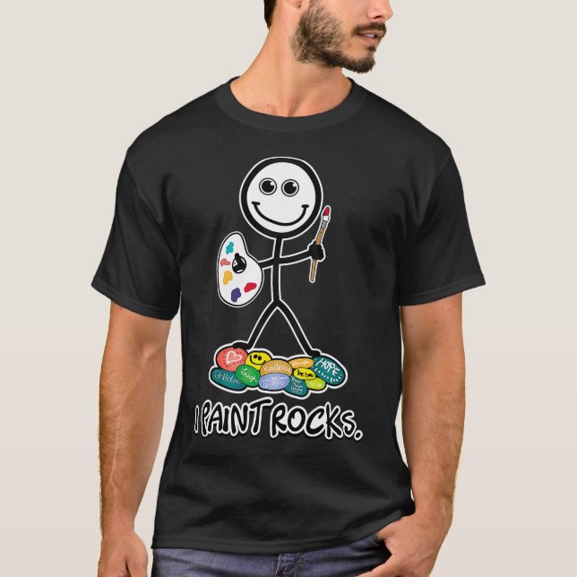 I Paint Rocks T-Shirt (Vorderseite)
