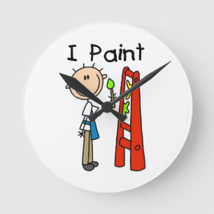 I Paint Runde Wanduhr