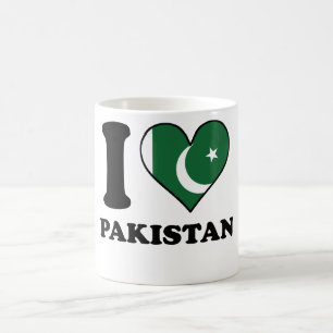 I pakistanisches Flaggen-Herz Liebe-Pakistans Kaffeetasse
