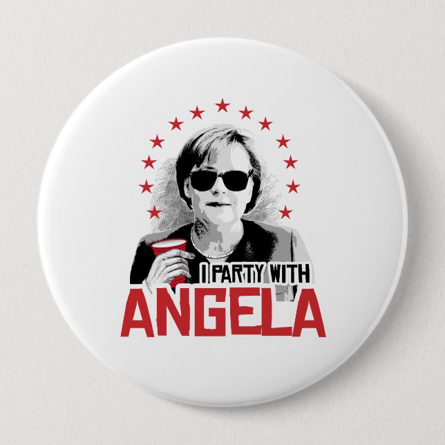 I Party mit Angela - - Button (Vorderseite)