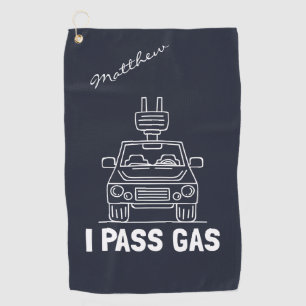 I Pass Gas Öko Electric Car Gag Golfhandtuch