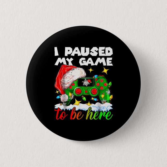 I Paused My Game Christmas Nutcracker Doll Funny B Button (Vorderseite)