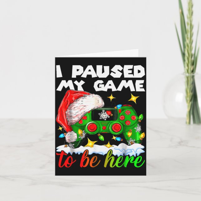 I Paused My Game Christmas Nutcracker Doll Funny B Karte (Vorderseite)