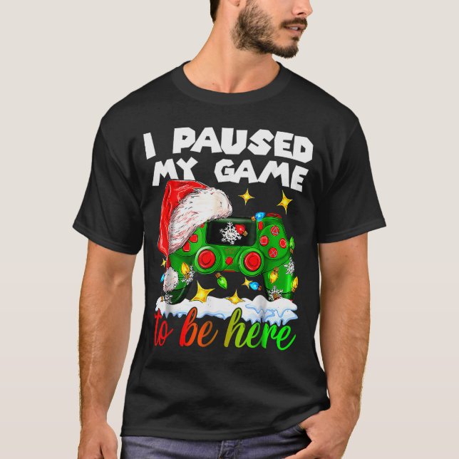I Paused My Game Christmas Nutcracker Doll Funny B T-Shirt (Vorderseite)