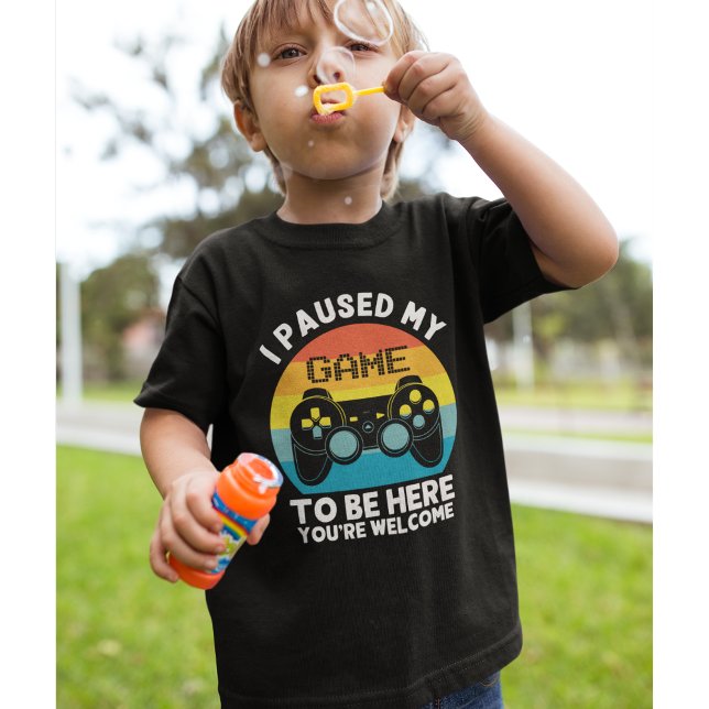 I Paused my Name To be Here Gamer T-Shirt (Von Creator hochgeladen)