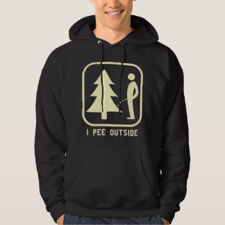 I Pee Outside Sign Tee Funny Camping Hiking Outdoo