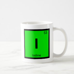 I - Periodisches Symbol für die Jodchemie Kaffeetasse