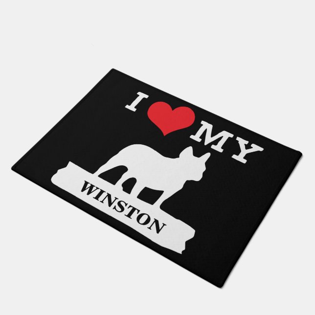 I personifizieren Liebe meine französische Fußmatte (Schrägansicht)