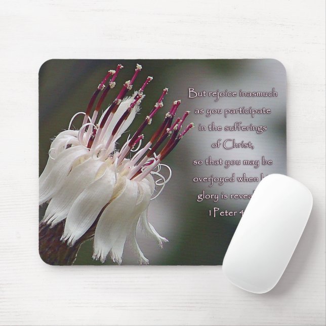 I Peter 4:13 Inspirationsblume Mousepad (Mit Mouse)