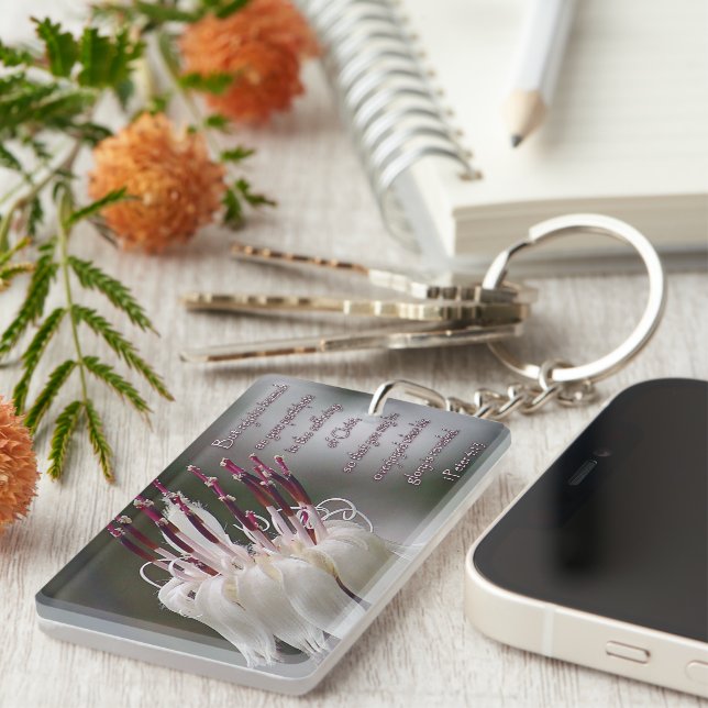 I Peter 4:13 Inspirationsblume Schlüsselanhänger (Vorderseite rechts)