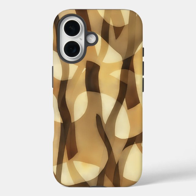 I-Phone 16 Fall Mocha Abstrakt Art Case-Mate iPhone Hülle (Rückseite)