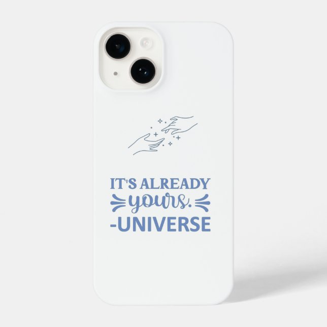 I Phone Case "Es ist schon dein Universum" Blau iPhone Hülle (Rückseite)