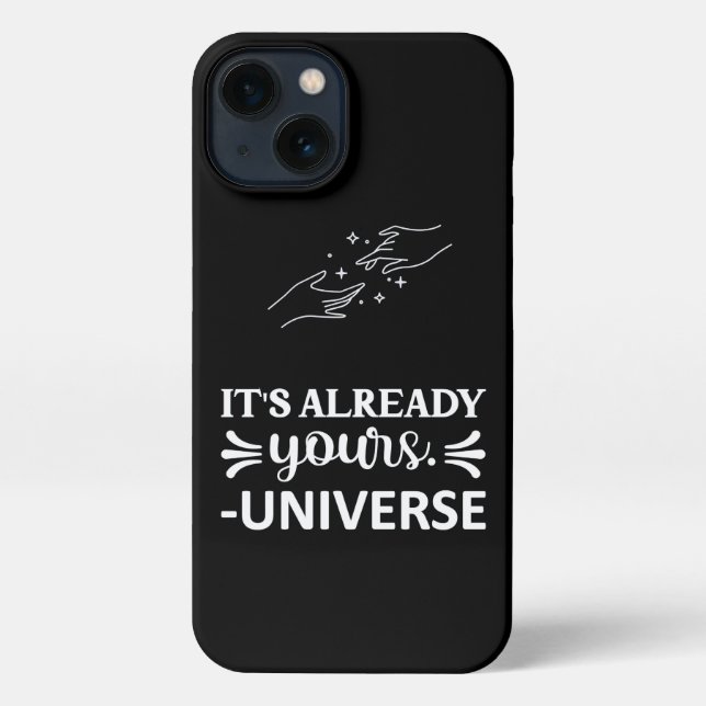 I Phone Case "Es ist schon dein Universum" Weiß iPhone Hülle (Rückseite)