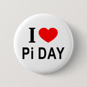 I ❤️ Pi DAY I LIEBE Pi DAY I HEART Pi DAY Button