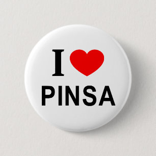 I ❤️ PINSA I LIEBE PINSA I HEART PINSA BUTTON