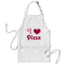 I Pizza-Geschenk-Schürze des Herz-(Liebe)