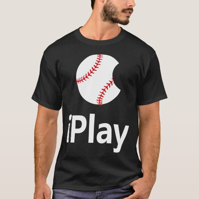 i play baseball Logo Baseball lustige s baseball g T-Shirt (Vorderseite)