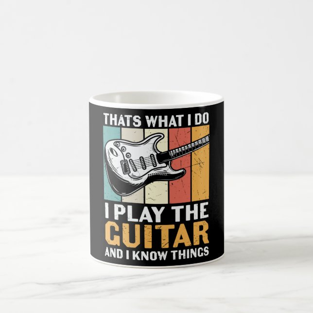 I Play Guitar and I Know Things Kaffeetasse (Mittel)
