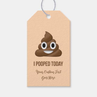 I Pooped Today Smiling Poo Emoticon Custom Geschenkanhänger