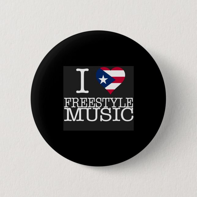 I Pr Heart Style Music Black T Shirt  Button (Vorderseite)